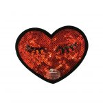 Μοτίφ Θερμοκολλητικό Κόκκινη καρδιά με παγιέτες κωδ.5242